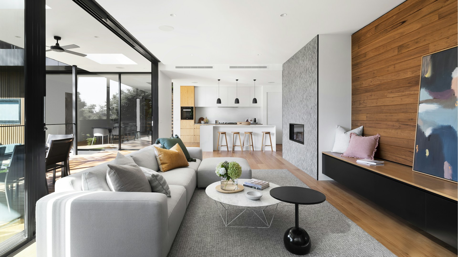 Master Bedroom Sanctuary - Acoustic Fluted Panels & Velvet